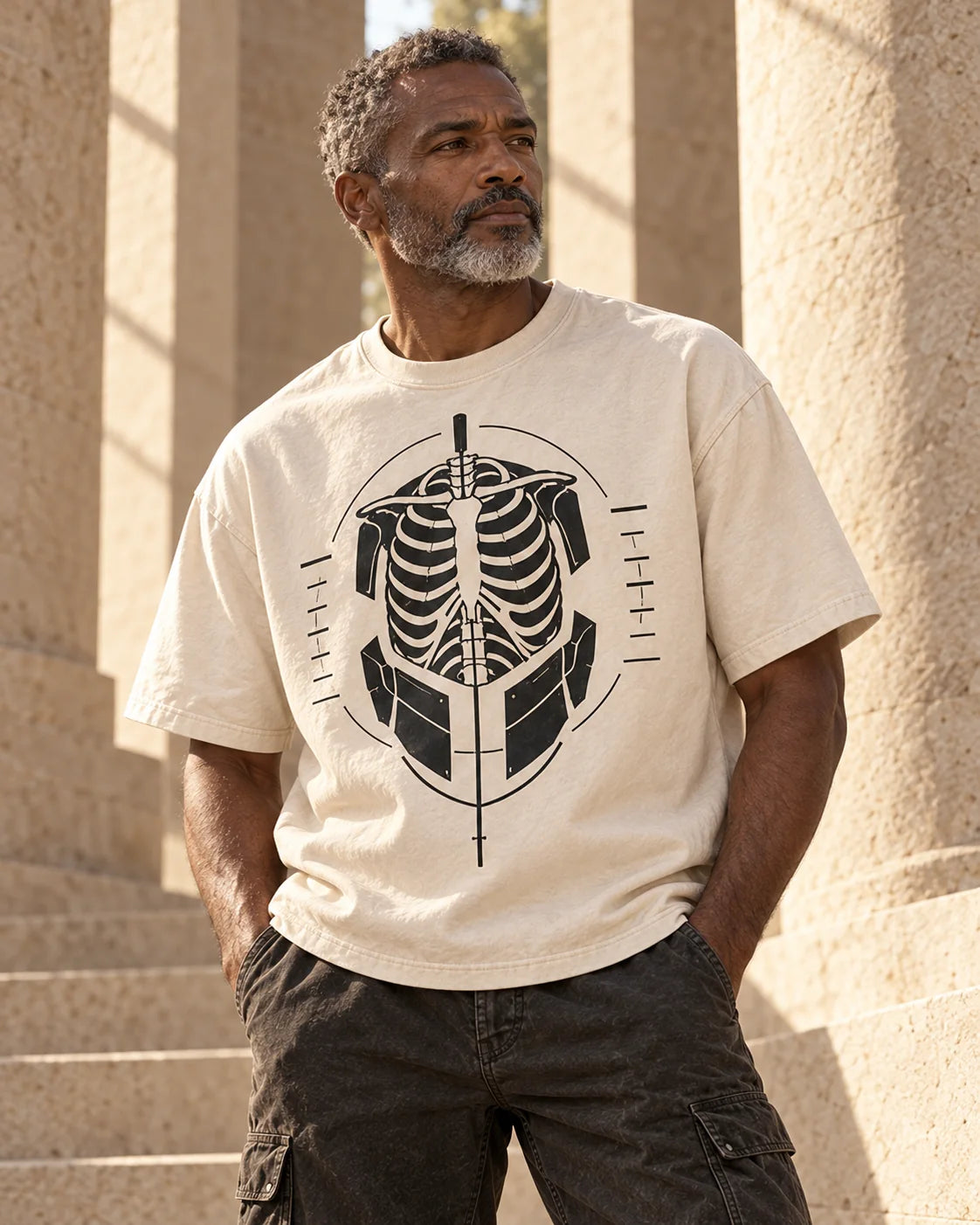Model wearing Armor Anatomy in its launch color